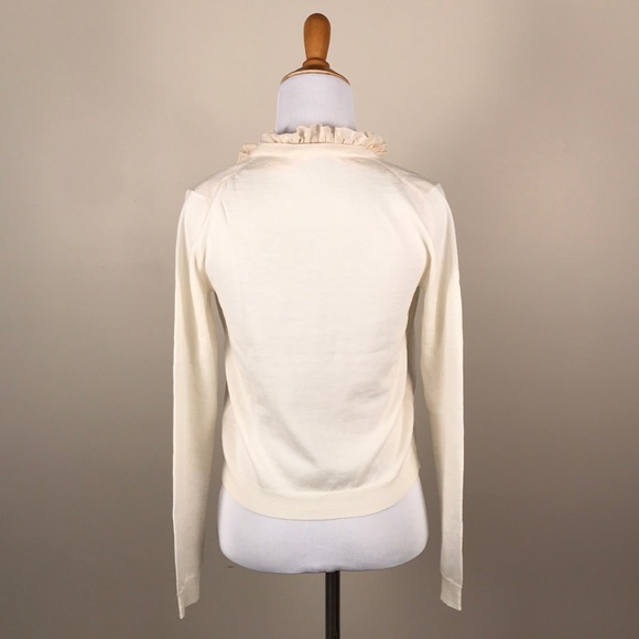 NWT J.Crew Ruffle Front Sweater - Picture 3 of 5